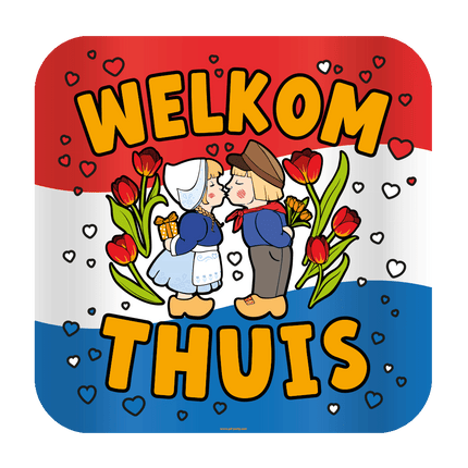 Feestbazaar Huldeschild Welkom Thuis Cartoon Nederland