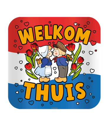Feestbazaar Huldeschild Welkom Thuis Cartoon Nederland