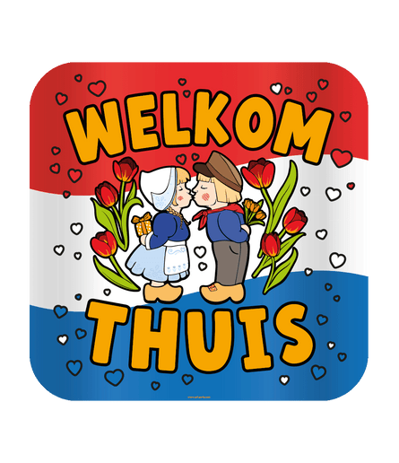 Feestbazaar Huldeschild Welkom Thuis Cartoon Nederland