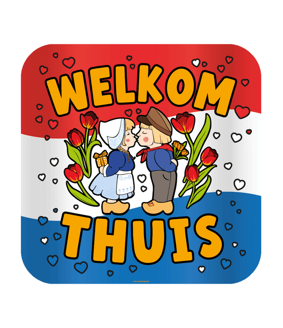 Feestbazaar Huldeschild Welkom Thuis Cartoon Nederland