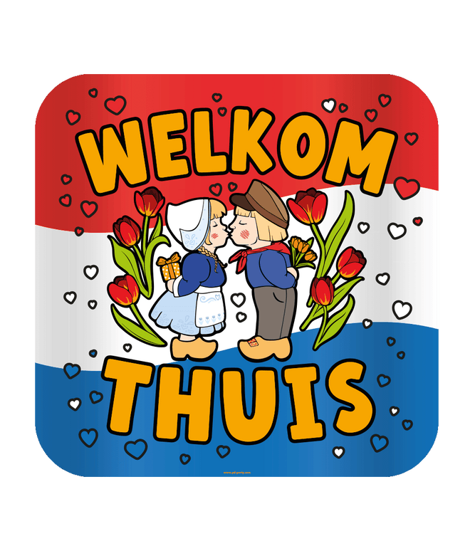 Feestbazaar Huldeschild Welkom Thuis Cartoon Nederland