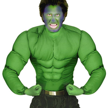 Feestbazaar Hulk spierballen shirt groen