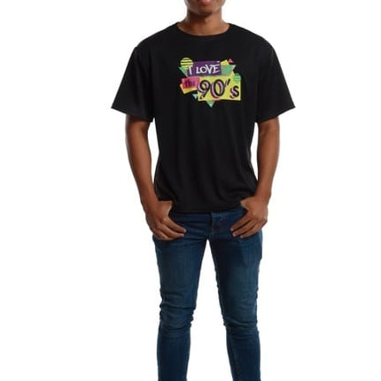 Feestbazaar I love the 90's T-Shirt Heren Zwart