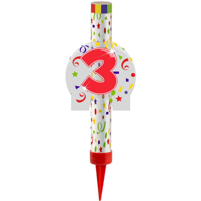 Feestbazaar Ijsfontein Confetti Print Cijfer 3