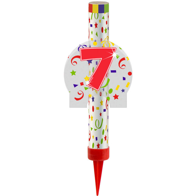 Feestbazaar Ijsfontein Confetti Print Cijfer 7