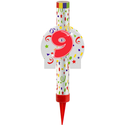 Feestbazaar Ijsfontein Confetti Print Cijfer 9