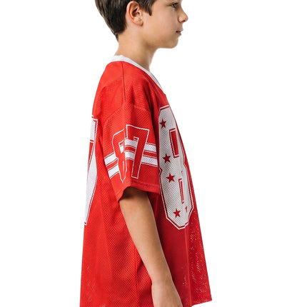 Feestbazaar Ijshockey Shirt kind Oversized Rood