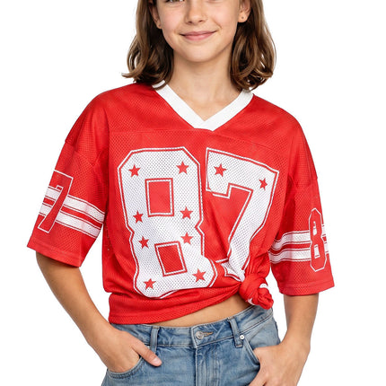 Feestbazaar Ijshockey Shirt kind Oversized Rood