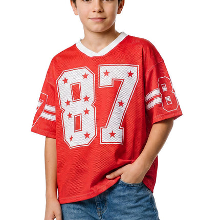 Feestbazaar Ijshockey Shirt kind Oversized Rood