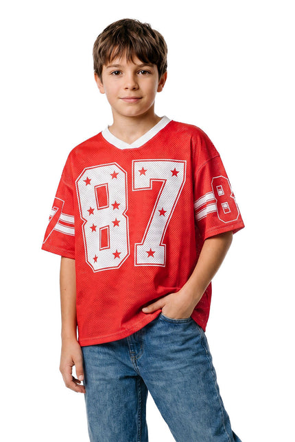 Feestbazaar Ijshockey Shirt kind Oversized Rood