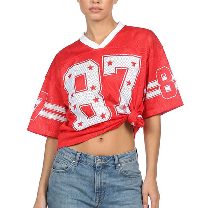 Feestbazaar Ijshockeyshirt Oversized Rood Unisex