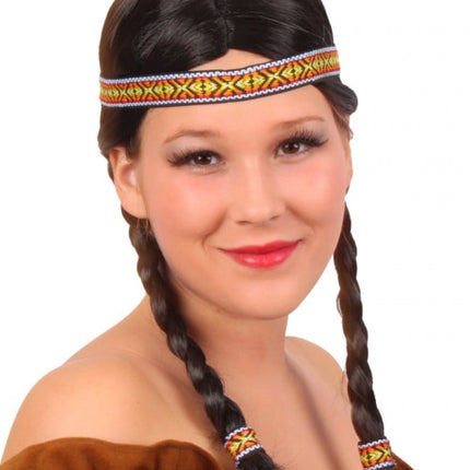 Feestbazaar Indiaanse pruik Tupi