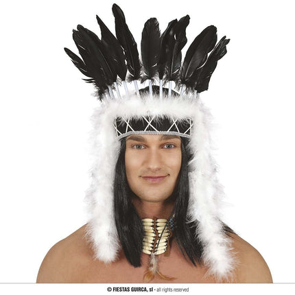 Feestbazaar Indian Chief Hoofdtooi Pluim Veren