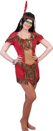 Feestbazaar Indianen kostuum dames rood