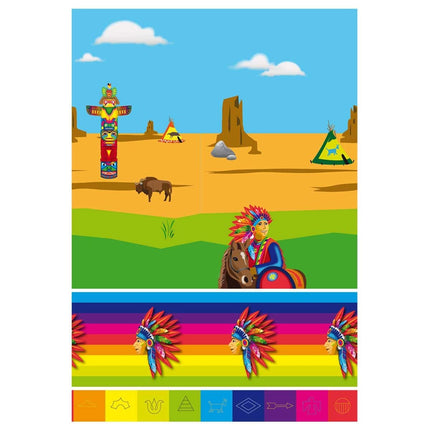 Feestbazaar Indianen Party Tafelkleed - 130x180 cm