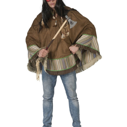 Feestbazaar Indianen Poncho Man Tumu