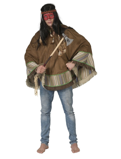 Feestbazaar Indianen Poncho Man Tumu