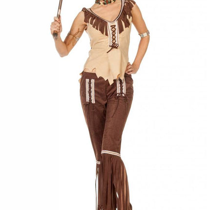 Feestbazaar Indianen vrouw kostuum Cherokee