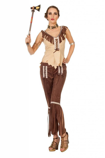 Feestbazaar Indianen vrouw kostuum Cherokee