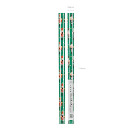 Feestbazaar Inpakpapier Kerst Nutcracker Groen (70x200cm)