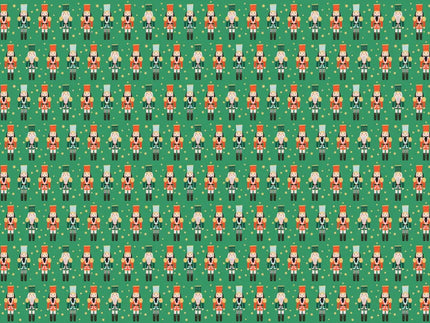 Feestbazaar Inpakpapier Kerst Nutcracker Groen (70x200cm)
