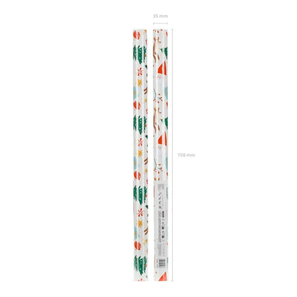 Feestbazaar Inpakpapier Kerstmis Beige met Kerstprints (200x70cm)