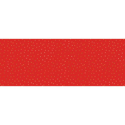 Feestbazaar Inpakpapier Rood met Gouden Metallic sterren