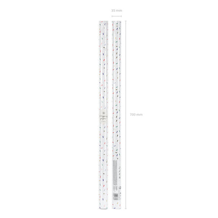 Feestbazaar Inpakpapier tinsels gekleurd metallic 70 x 200 cm
