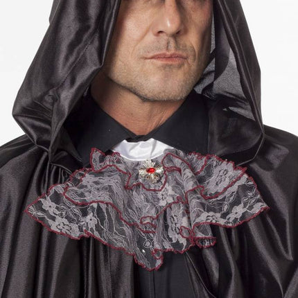 Feestbazaar Jabot Halloween grijs