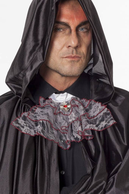 Feestbazaar Jabot Halloween grijs