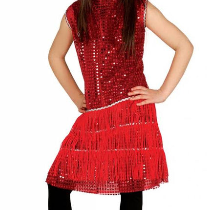 Feestbazaar Jaren 20 charleston meisje rood