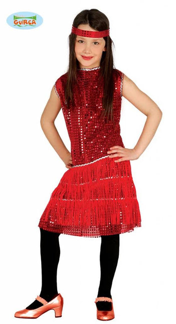 Feestbazaar Jaren 20 charleston meisje rood