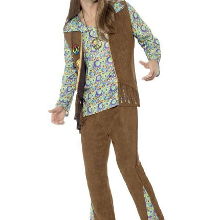 Feestbazaar Jaren 60 hippie kostuum man