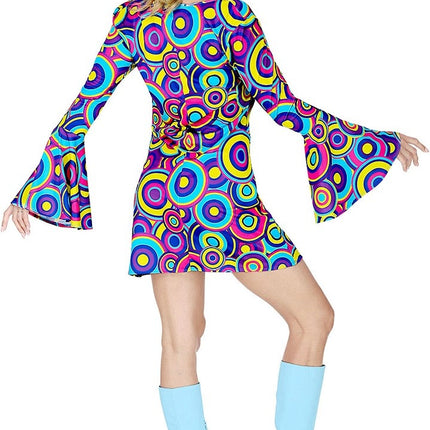 Feestbazaar Jaren 70 Groovy Jurk Cirkels