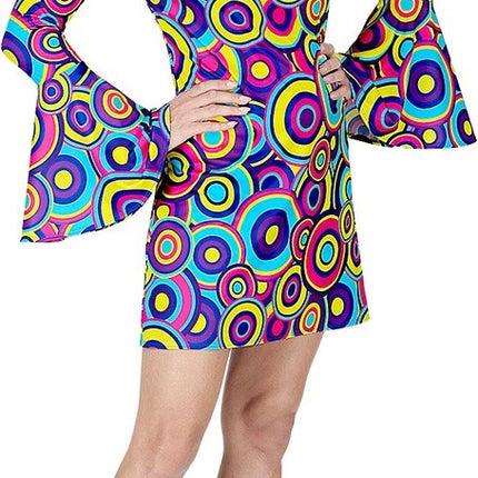 Feestbazaar Jaren 70 Groovy Jurk Cirkels