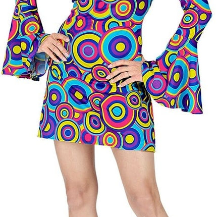 Feestbazaar Jaren 70 Groovy Jurk Cirkels