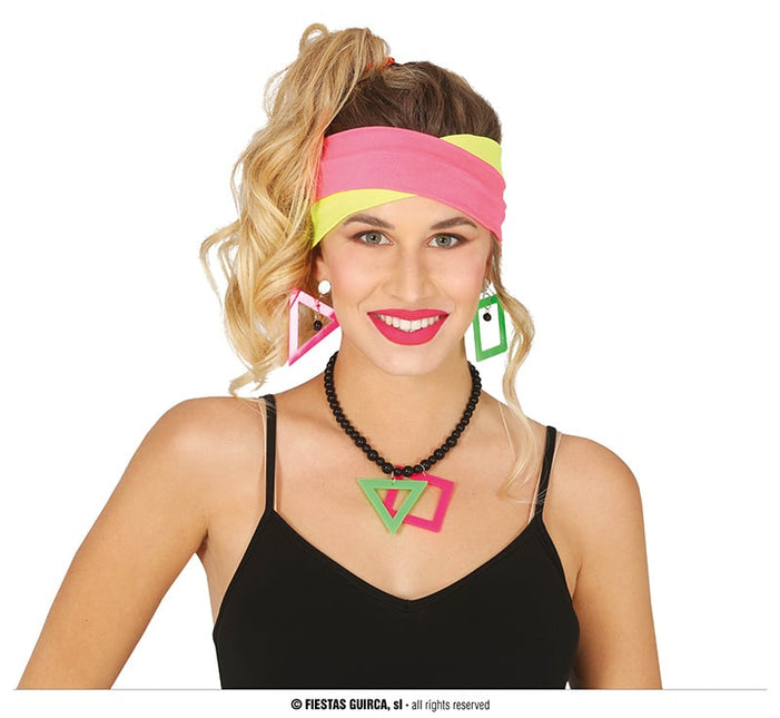 Feestbazaar Jaren 80 accessoire set Linda (5-delig)