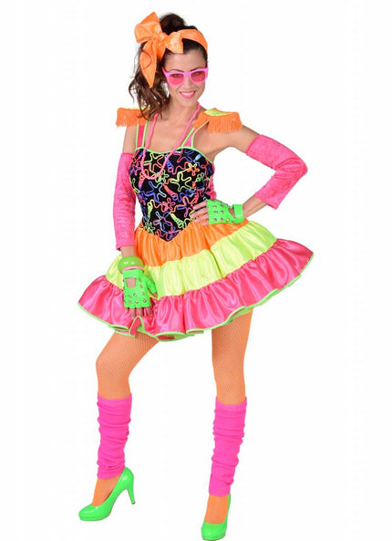 Feestbazaar Jaren 80 Disco Vrouw Kostuum