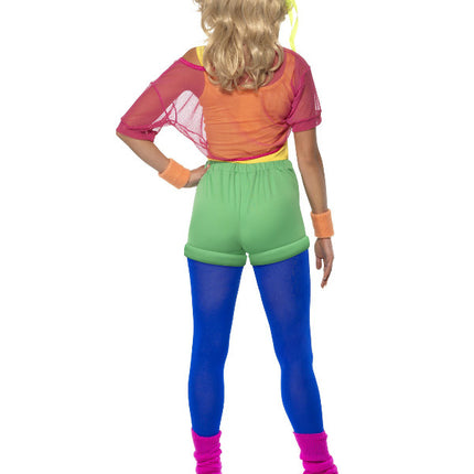 Feestbazaar Jaren 80 Let's Get Physical Girl Dames Kostuum