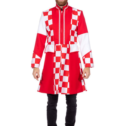 Feestbazaar Jas Brabant Heren rood/wit Premium