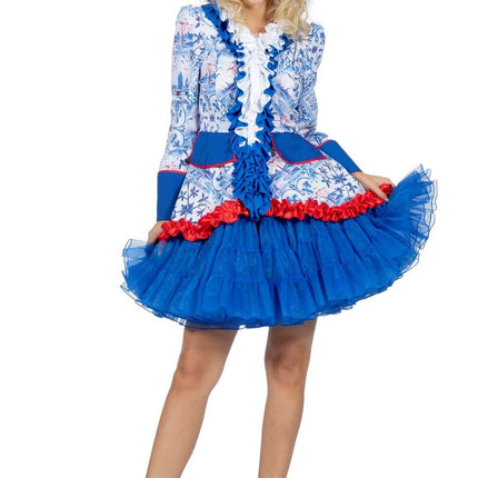 Feestbazaar Jas Holland Luxe Dames Delfs Blauw