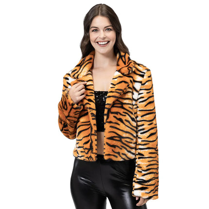 Feestbazaar Jasje Fluffy Fierce Tijger (M/L)