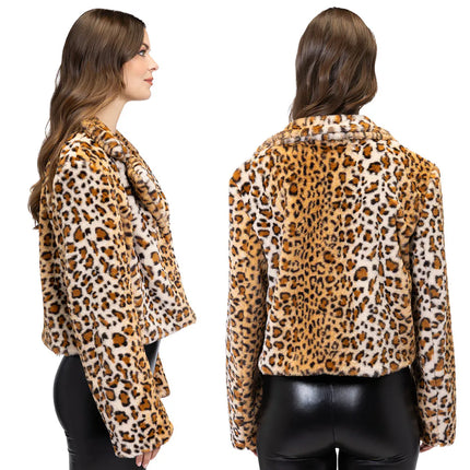 Feestbazaar Jasje Fluffy Wild Luipaard (M/L)