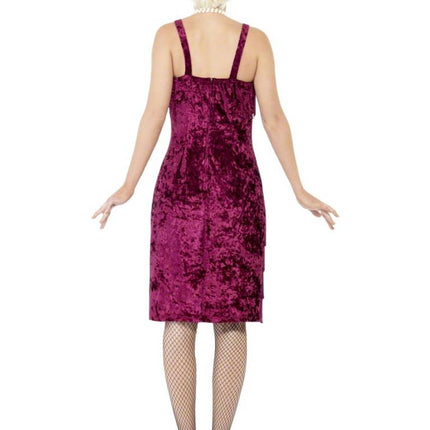 Feestbazaar Jazz Flapper kostuum Burgundy