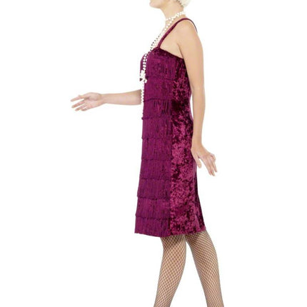 Feestbazaar Jazz Flapper kostuum Burgundy