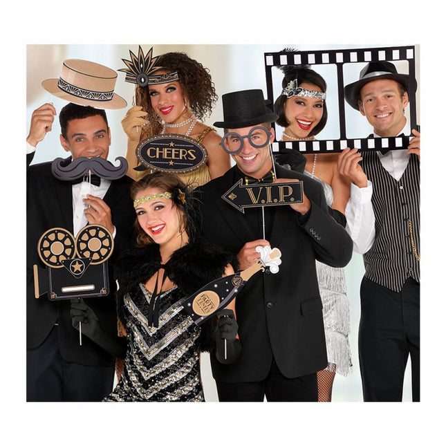 Feestbazaar Jumbo Photo Prop Kit Glitz & Glam - 12 stuks