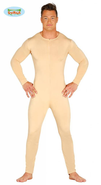 Feestbazaar Jumpsuit Huidskleur Naaktpak Heren