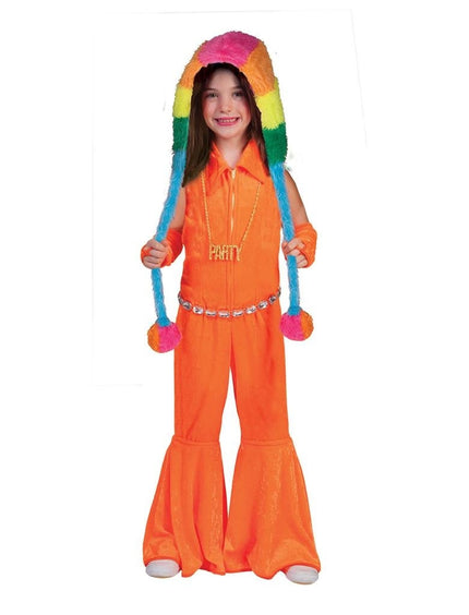 Feestbazaar Jumpsuit oranje fluor kind