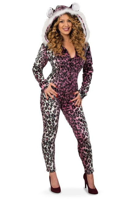 Feestbazaar Jumpsuit Panter Pluche Dames