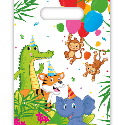 Feestbazaar Jungle Dieren Balloons Feestzakjes (6st)